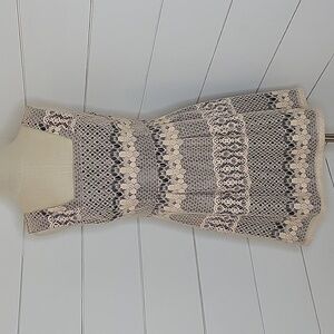 FISHBOWL medium cream and black mini dress lace